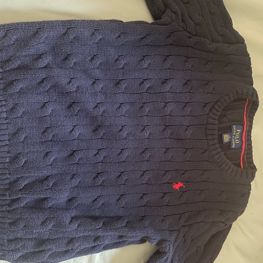 Polo by Ralph Lauren Blue Cable Knit Sweater